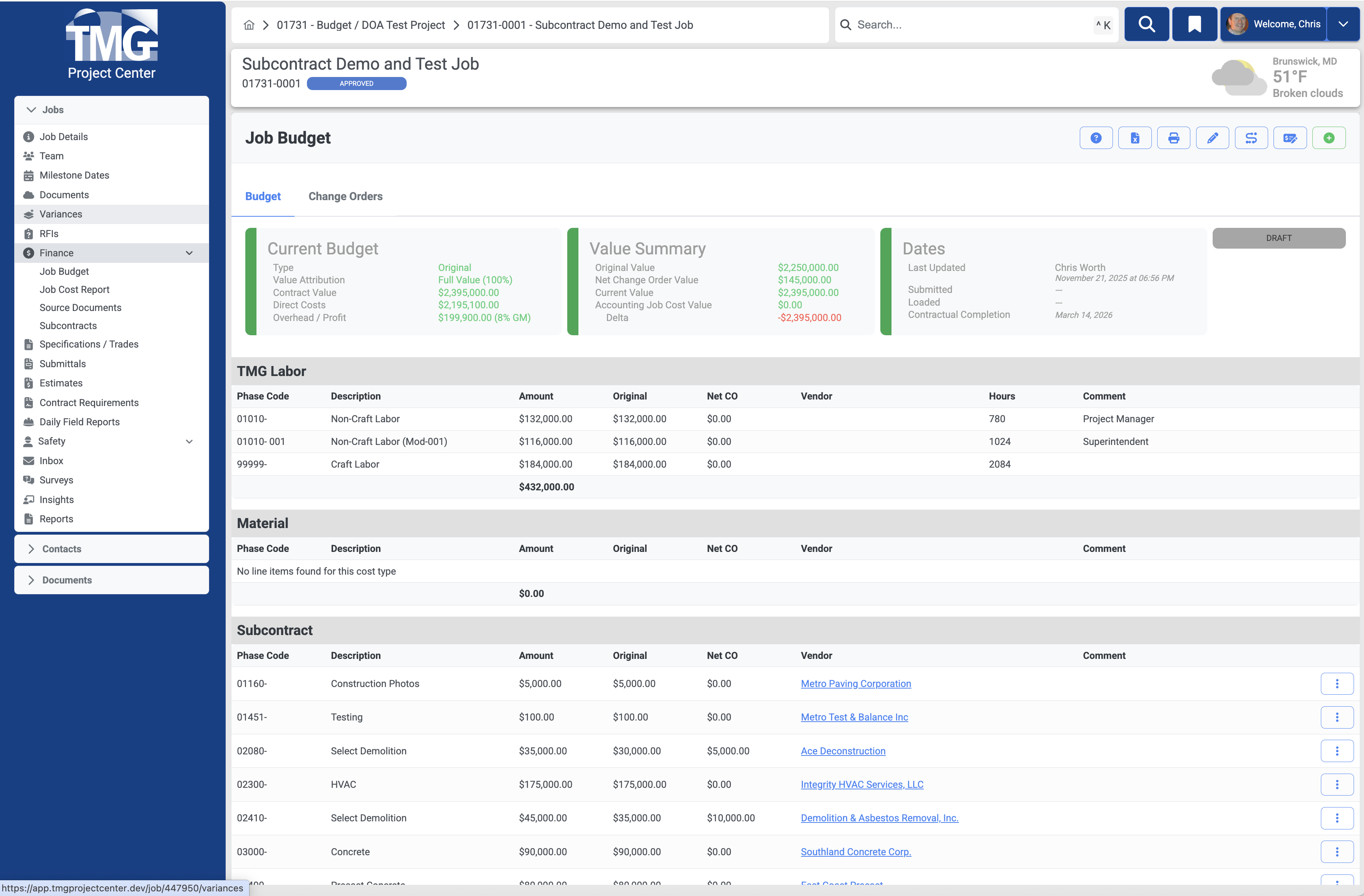 Budget Tracking and Management